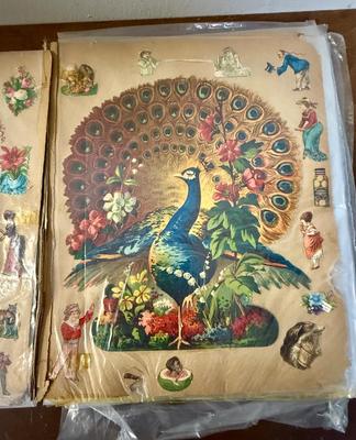 Vintage scrap book with loose pages