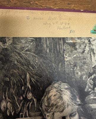 Vintage scrap book with loose pages