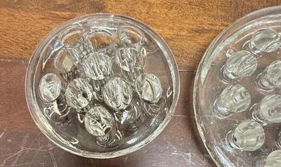 Vintage Flower Frog lot 3 - 3 glass 2 metal