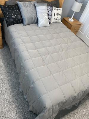 Full mattress set with bedding as shown