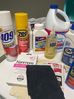 laundry soap and cleaning supplies