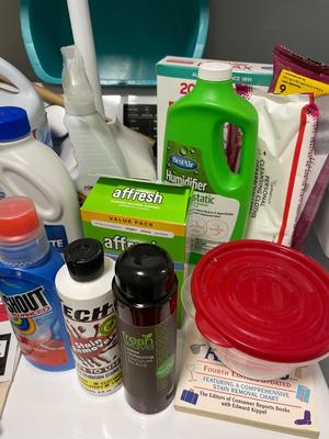 laundry soap and cleaning supplies