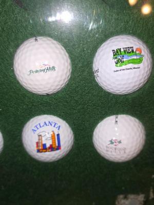 Collectible Golf Ball Shadow Box.