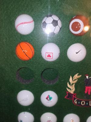 Collectible Golf Ball Shadow Box.