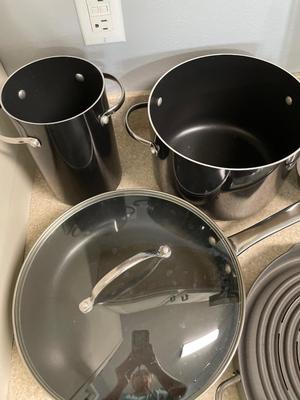 Cooks Essentials pots & various pans