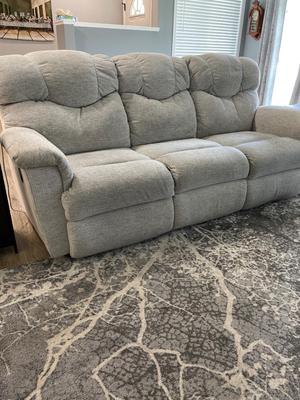 LaZBoy dual-reclining sofa - very nice grey tone
