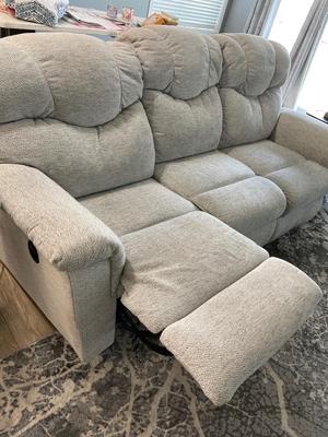 LaZBoy dual-reclining sofa - very nice grey tone
