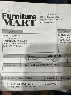 LaZBoy dual-reclining sofa - very nice grey tone