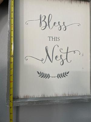 2 canvas & wood wall art