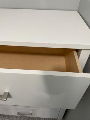Four drawer white chest