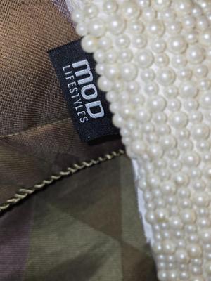 Pair of Pearl Beaded throw pillows.