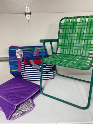 Folding chair, insulated, totes, and picnic blanket