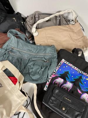 Variety of purses and bags