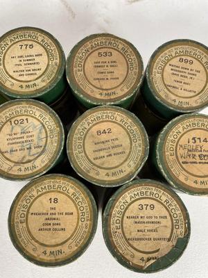 Vintage Edison Amberoll records