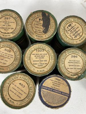 Vintage Edison Amberoll records