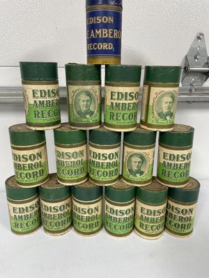 Vintage Edison Amberoll records