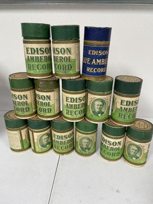 Vintage Edison Amberol records