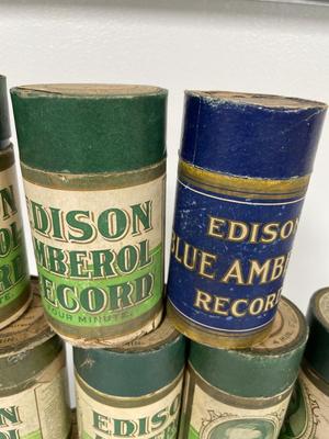 Vintage Edison Amberol records