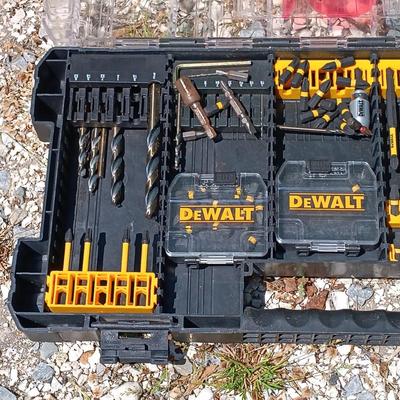 LOT 3: Angle Grinder Stand, Dewalt Drill Bits, Dewalt Saw Blades & More