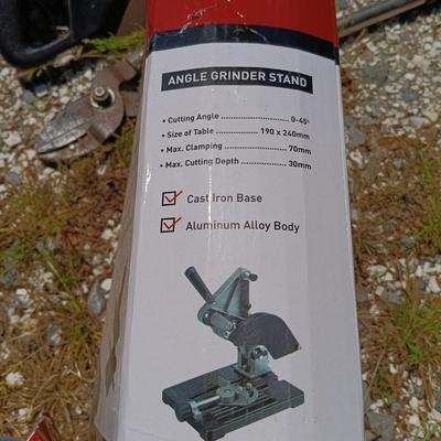 LOT 3: Angle Grinder Stand, Dewalt Drill Bits, Dewalt Saw Blades & More