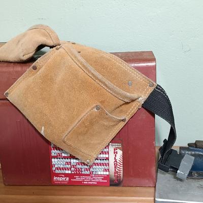 LOT 7: Vintage Acorn Chicago Tool Box with Small Anvil Vice & More