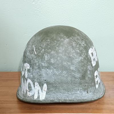 LOT 9: WWII Metal Military Helmet with Infrared Case & World War II in Headlines and Pictures 1946