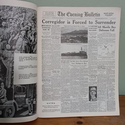 LOT 9: WWII Metal Military Helmet with Infrared Case & World War II in Headlines and Pictures 1946