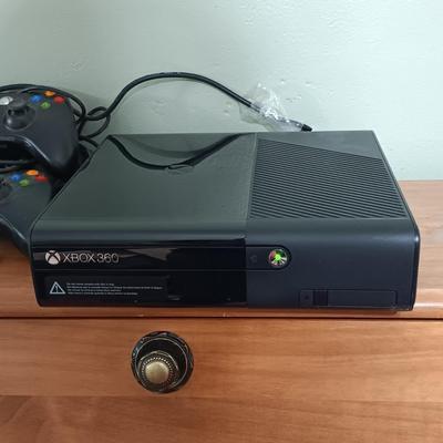 LOT 11: XBox 360 E Console with Controllers & More