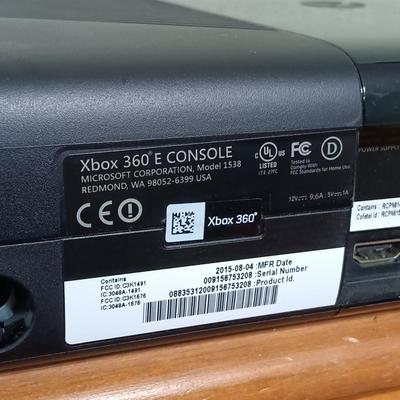 LOT 11: XBox 360 E Console with Controllers & More