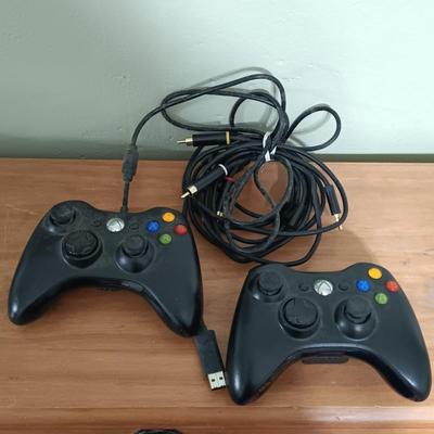 LOT 11: XBox 360 E Console with Controllers & More