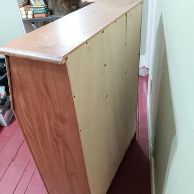 LOT 14: Rustic-Style Secretary Desk, Wood Wall Shelf, Metal Celestial Sun Wall Decor & More