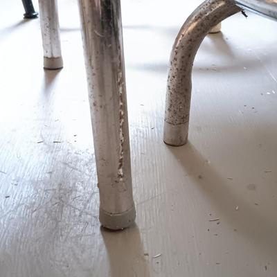 LOT 15: Set of (3) Krometal MFG Co. Chrome and Vinyl Bar Stools
