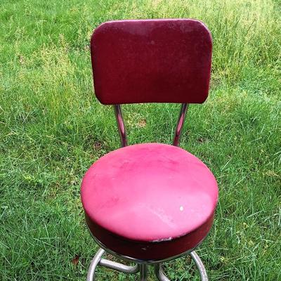 LOT 15: Set of (3) Krometal MFG Co. Chrome and Vinyl Bar Stools