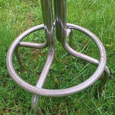 LOT 15: Set of (3) Krometal MFG Co. Chrome and Vinyl Bar Stools