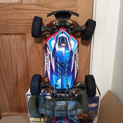 LOT 17: Arrma Typhon TLR and Arrma Typhon 6S (for parts) with NanoSport RC Set and RC Accessories