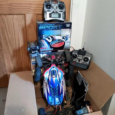 LOT 17: Arrma Typhon TLR and Arrma Typhon 6S (for parts) with NanoSport RC Set and RC Accessories