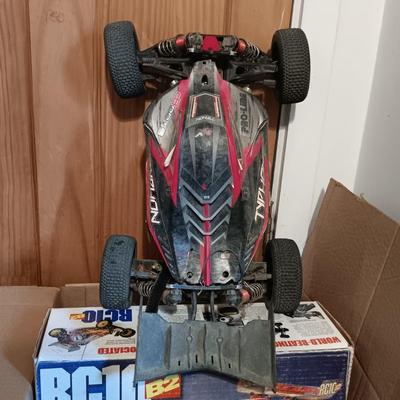 LOT 17: Arrma Typhon TLR and Arrma Typhon 6S (for parts) with NanoSport RC Set and RC Accessories