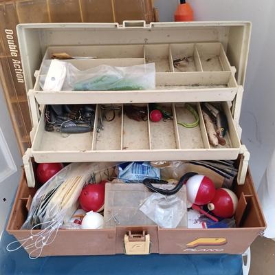 LOT 18: Penn Reel 8.5, Penn Peerless Reel No 9, Tackle Boxes with Fishing Lures and Accessories & More