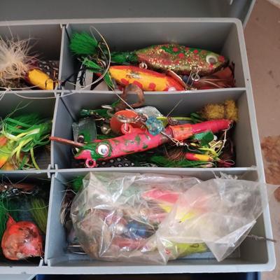LOT 18: Penn Reel 8.5, Penn Peerless Reel No 9, Tackle Boxes with Fishing Lures and Accessories & More