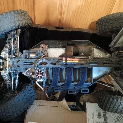 LOT 24: (For Parts) Black Marlin EX BL, Losi Lasernut Buggy with RC Parts & Accessories