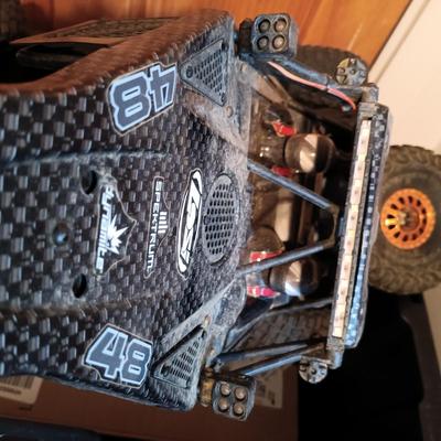 LOT 24: (For Parts) Black Marlin EX BL, Losi Lasernut Buggy with RC Parts & Accessories
