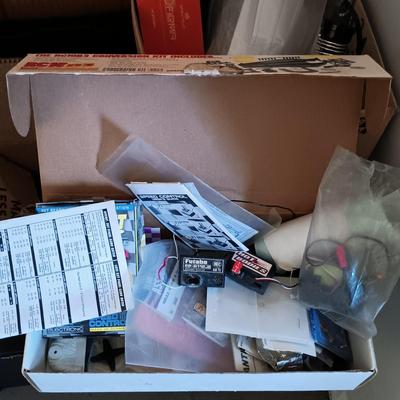 LOT 24: (For Parts) Black Marlin EX BL, Losi Lasernut Buggy with RC Parts & Accessories