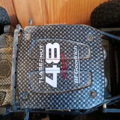 LOT 24: (For Parts) Black Marlin EX BL, Losi Lasernut Buggy with RC Parts & Accessories