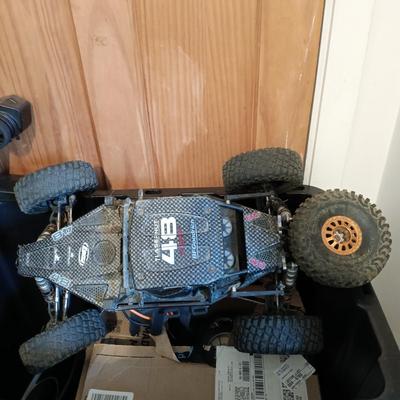 LOT 24: (For Parts) Black Marlin EX BL, Losi Lasernut Buggy with RC Parts & Accessories
