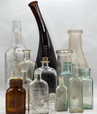 LOT 30: Cumberland Dairy Bottle, National Remedy Company Bottle, and Many More
