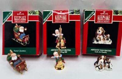 LOT 33: Hallmark Keepsake Magic Motion Ornament, Miniature Hallmark Keepsake Ornaments, Icicle Ornaments, and More