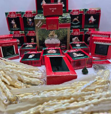 LOT 33: Hallmark Keepsake Magic Motion Ornament, Miniature Hallmark Keepsake Ornaments, Icicle Ornaments, and More