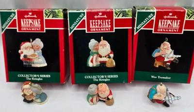 LOT 33: Hallmark Keepsake Magic Motion Ornament, Miniature Hallmark Keepsake Ornaments, Icicle Ornaments, and More
