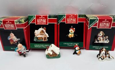 LOT 33: Hallmark Keepsake Magic Motion Ornament, Miniature Hallmark Keepsake Ornaments, Icicle Ornaments, and More