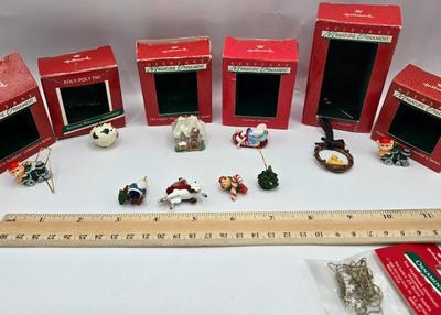 LOT 33: Hallmark Keepsake Magic Motion Ornament, Miniature Hallmark Keepsake Ornaments, Icicle Ornaments, and More